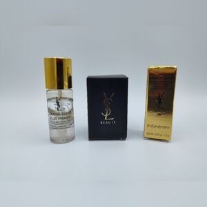 YSL Candy Glow Lip Balm 1B + Touche Éclat Blur Primer + YSL Beauty Sponge Set